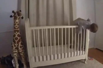 Salvó de milagro a su pequeño hijo de una caída mortal