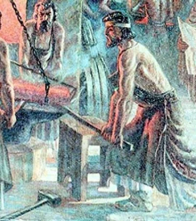 el-mitico-dibujo-de-la-fundición-de-cañones-en-las-bóvedas-de-Uspallata