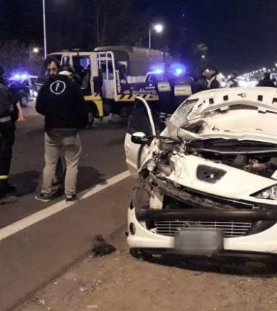 accidente-de-transito-vial-acceso-sur-choco-conductor-ebrio-control-poplicial-la-barraca-guaymallen-mendoza