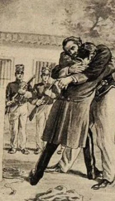 Juan-José-y-Luis-Carrera-se-unieron-en-un-gran-abrazo-antes-de-ser-ejecutados-por-un-pelotón-el-8-de-abril-de-1818.