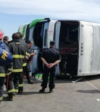 accidente-ruta-2-micro-vuelco-chofer