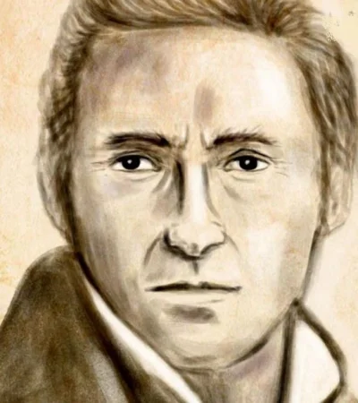 dibujo-del-doctor-Joseph-James-Redhead-médico-que-asistió-a-Belgrano_