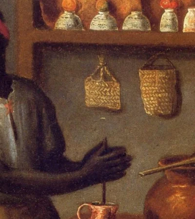 Imagen-en-donde-representa-a-María-Jesús-como-criada-del-matrimonio-San-Martín.