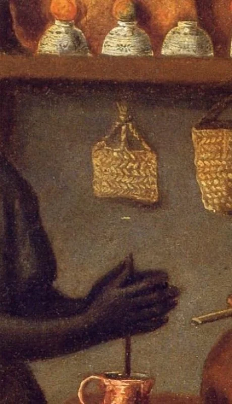 Imagen-en-donde-representa-a-María-Jesús-como-criada-del-matrimonio-San-Martín.