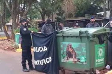 Hallaron estrangulado a un bebé recién nacido en un tacho de basura
