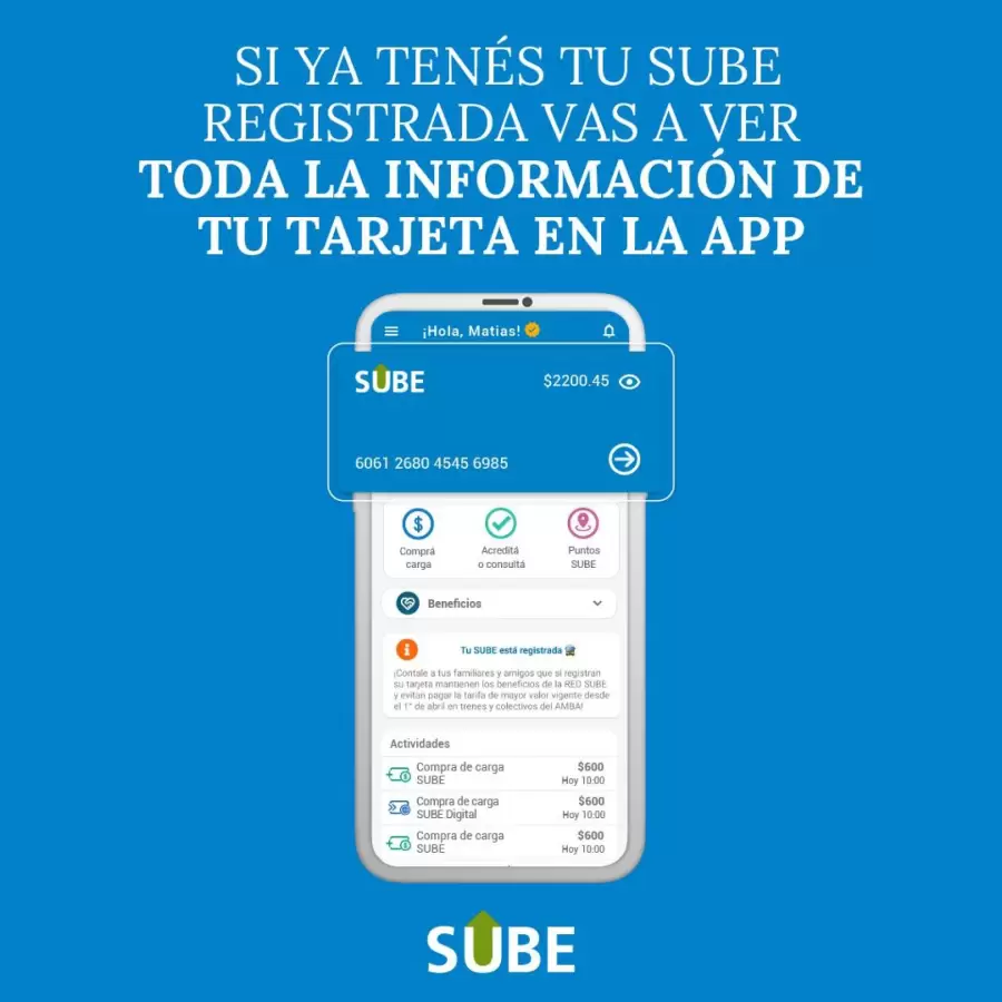 Será la única plataforma disponible para gestionar la SUBE.
