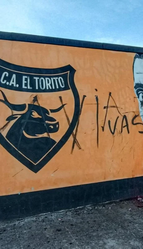 Mural de Ángel di María vandalizado