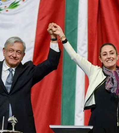 AMLO y la nueva presidenta, Claudia Sheinbaum.