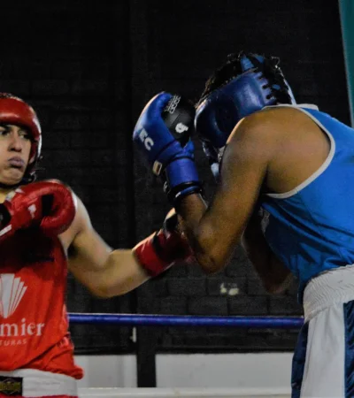 Escena de la velada pugilística en el Pascual Pérez