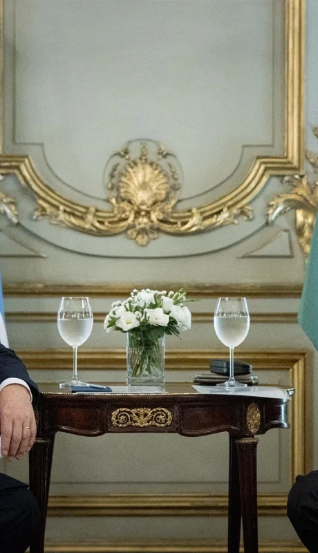 El primer ministro húngaro Viktor Orban con el presidente Javier Milei