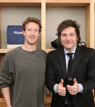 Mark Zuckerberg y Javier Milei