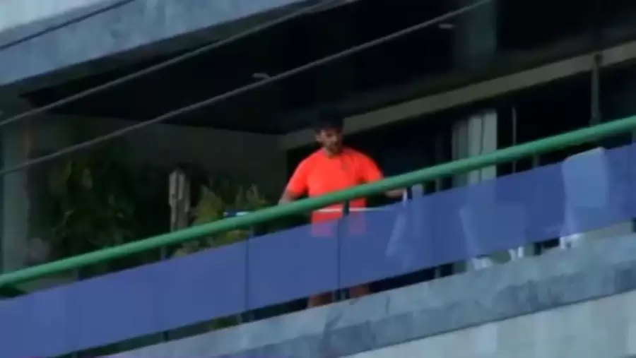 Juan Darthés en su domicilio en Brasil