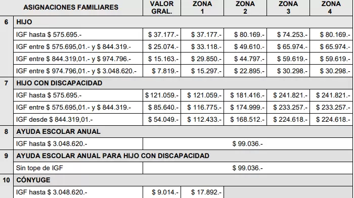 Montos y topes SUAF junio 2024
