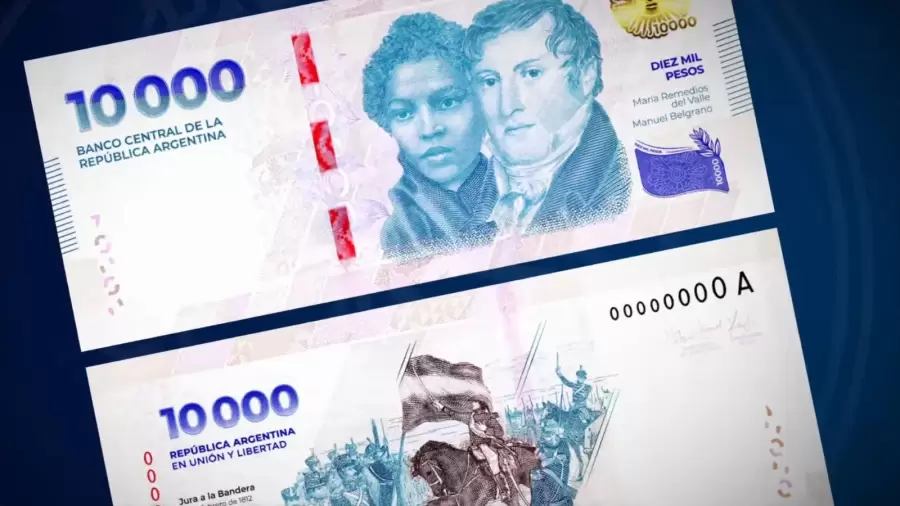 Billete de 10.000 pesos