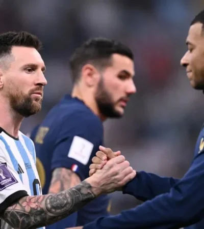 Messi y Mbapeé en el día de la final2022