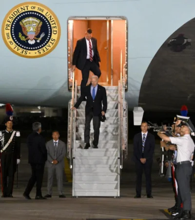 Biden llegada a Italia