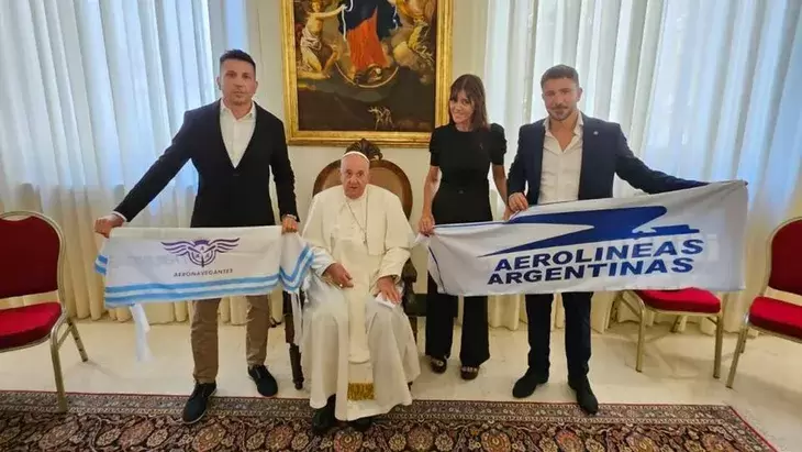 El papa Francisco con Axel Kicillof.