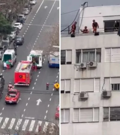 Se atrincheraron en un edificio en pleno centro del barrio porteño.