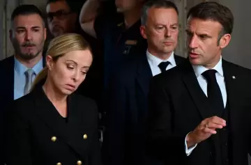 Macron y Meloni se trenzaron en fuertes términos al cierre del G-7