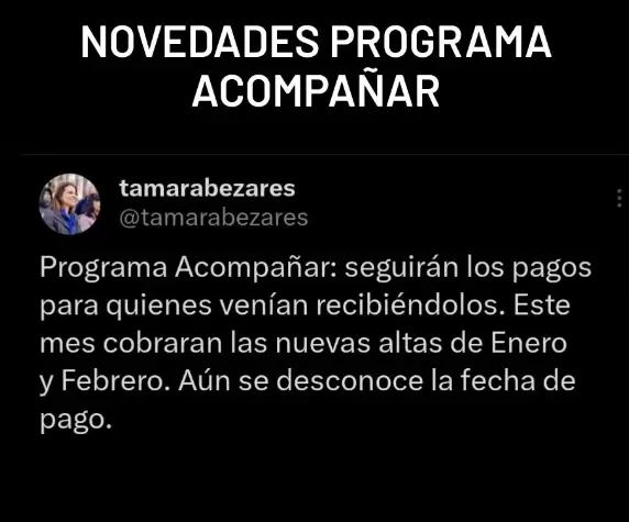 Novedades del Plan Acompañar