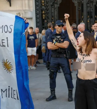 Protesta contra Milei