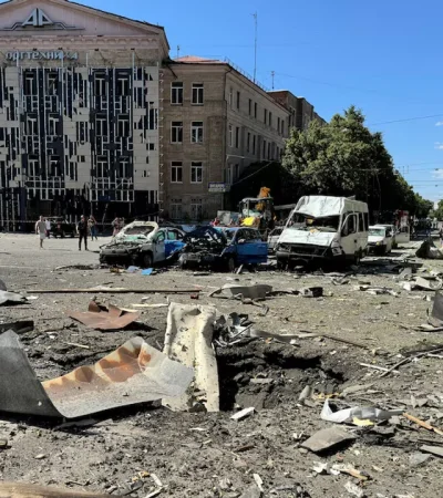 Bombardeo en Ucrania