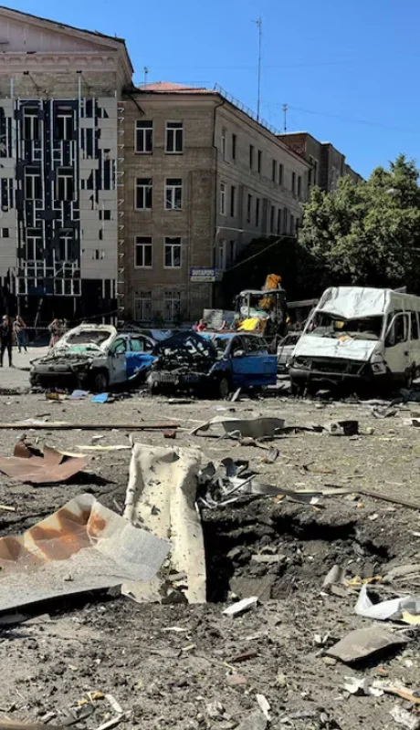 Bombardeo en Ucrania