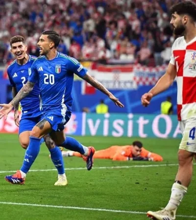 El festejo agónico de los italianos