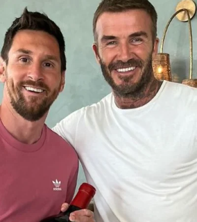 Leo Messi y David Beckham.