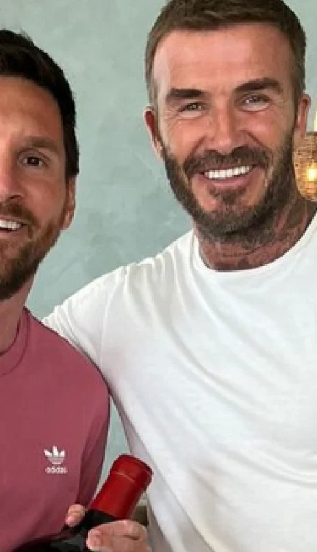 Leo Messi y David Beckham.