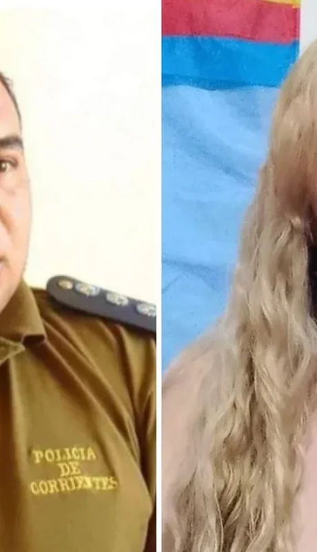 El comisario Maciel y la periodista asesinada Griselda Campos.