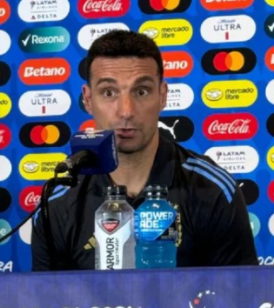 Lionel Scaloni, durante la conferencia de prensa luego del partido con Chile.