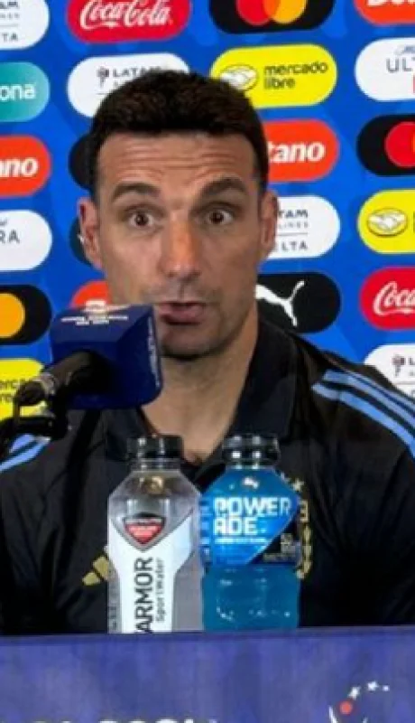 Lionel Scaloni, durante la conferencia de prensa luego del partido con Chile.