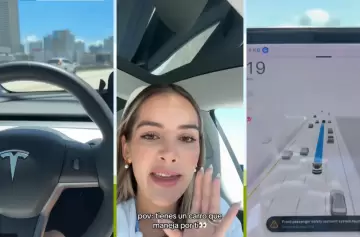 Así funciona el piloto automático de un Tesla: TikTok registró su operatividad