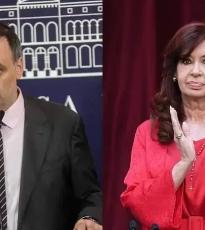 Manuel Adorni y Cristina Fernández