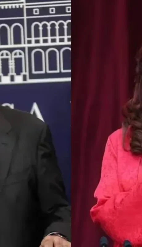 Manuel Adorni y Cristina Fernández