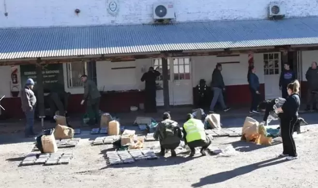 La cocaína incautada por el Escuadrón San Justo, Buenos Aires, de Gendarmería Nacional.