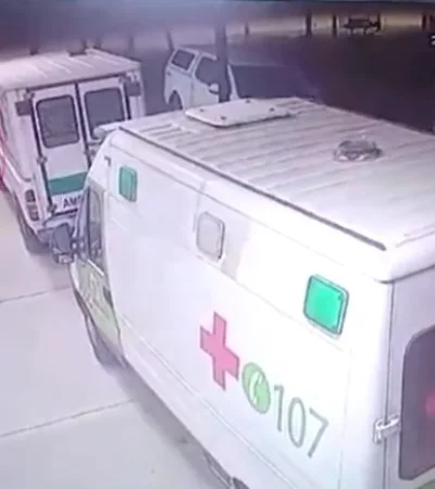 Victoria Caillava llegando al hospital