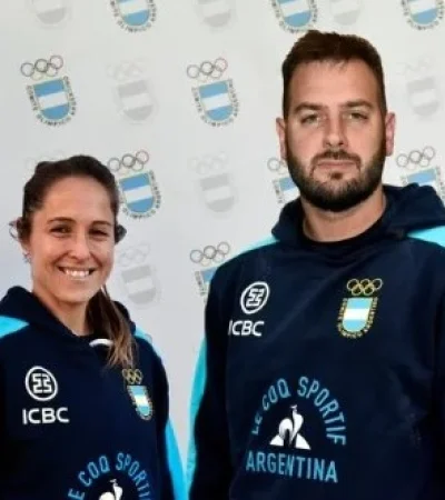 Rocío Sánchez Moccia, de Las Leonas, y Luciano de Cecco, de la selección de vóley.