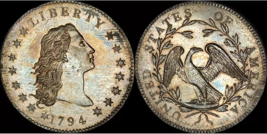 Dólar Flowing Hair de 1794