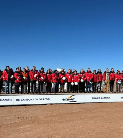 Mondino y embajadores participaron en Salta de la inauguración de la planta de producción de litio del proyecto Centenario Ratones.