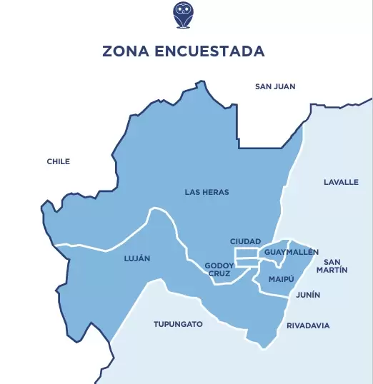 Zona encuestada por la consultora.