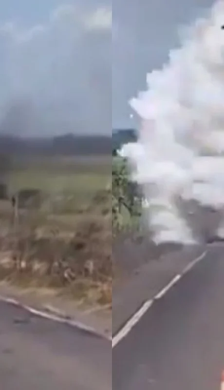 ¡Video impactante! Un camión explotó en plena ruta dejando tres heridos