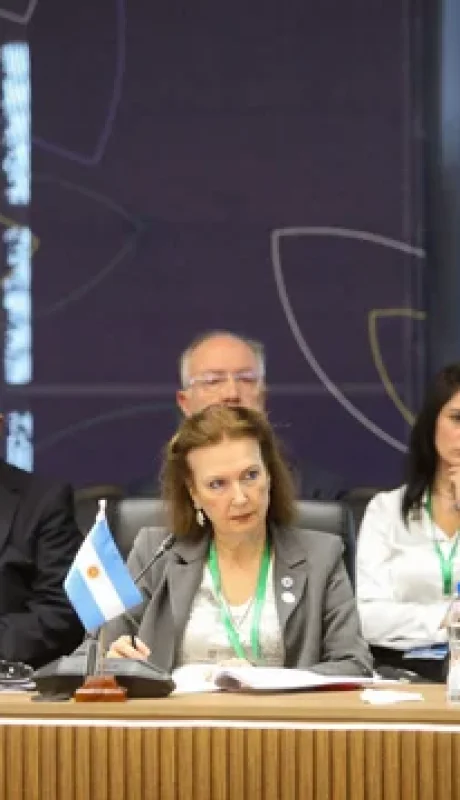 La Canciller Diana Mondino, en Asunción por la Cumbre de Presidentes del Mercosur.