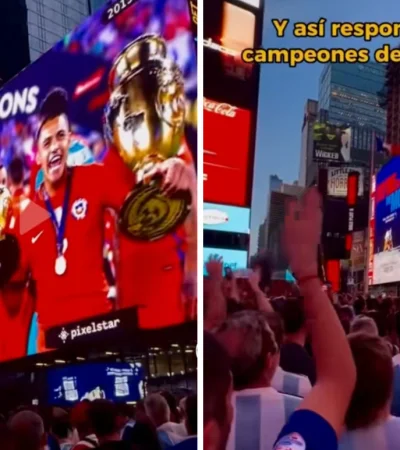 Los argentinos se concentraron en el Time Square.