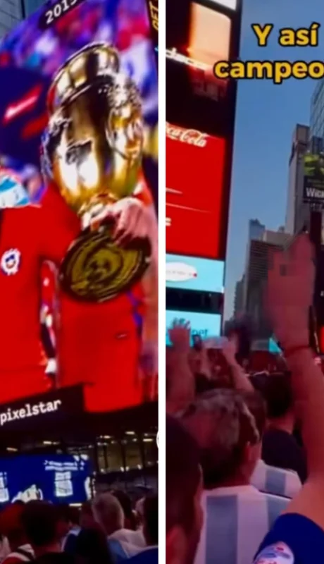 Los argentinos se concentraron en el Time Square.