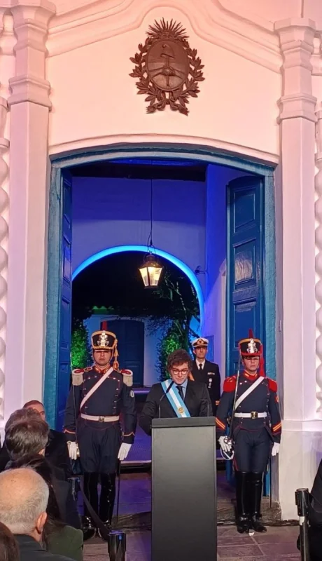 Javier Milei durante su discurso en Tucumán