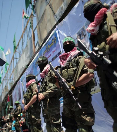 Combatientes de las Brigadas Qassam de Hamás