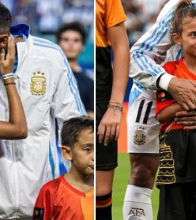 Mía y Pía, las hijas de Ángel Di María llevarán la pelota antes del comienzo del partido