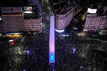Los argentinos salieron a festejar el nuevo título de la Selección argentina
